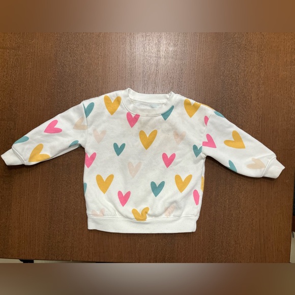 Cat & Jack Other - 2-Piece Set Cat & Jack Hearts White Sweatshirt and Pants